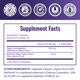 nutriEffect® Organic Ashwagandha 1200 mg with BioPerine® – Stress, Mood & Daily Vitality Support – 60 capsules