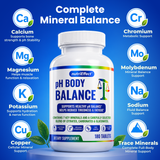 pH  Body Balance Multi Mineral tablets to Support Alkaline & Cellular Metabolism Boost - 180 Tablets NE nutriEffect