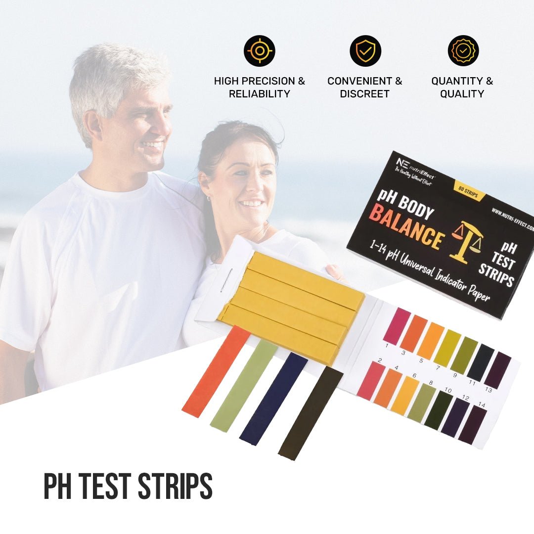 pH Test Strips for Testing Alkaline and Acid Levels in The Body. Track & Monitor Your pH Level Using Saliva and Urine. Get Highly Accurate Results in Seconds. - NE nutriEffect - Vitamins & Supplements